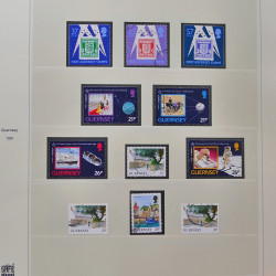 Collection timbres de Guernesey 1977-1994 oblitérés en album Safe.