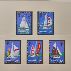 Collection timbres de Guernesey 1977-1994 oblitérés en album Safe.