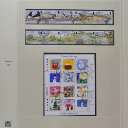 Collection timbres de Guernesey 1977-1994 oblitérés en album Safe.