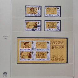 Collection timbres de Guernesey 1977-1994 oblitérés en album Safe.