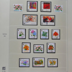 Collection timbres de Guernesey 1977-1994 oblitérés en album Safe.