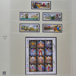 Collection timbres de Guernesey 1977-1994 oblitérés en album Safe.