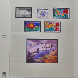 Collection timbres de Guernesey 1977-1994 oblitérés en album Safe.