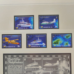 Collection timbres de Guernesey 1977-1994 oblitérés en album Safe.