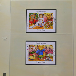 Collection timbres de Guernesey 1977-1994 oblitérés en album Safe.