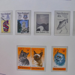 Collection timbres de Nouvelle Zélande 1931-2015 oblitérés en 2 albums Leuchtturm.