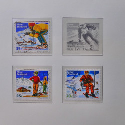 Collection timbres de Nouvelle Zélande 1931-2015 oblitérés en 2 albums Leuchtturm.
