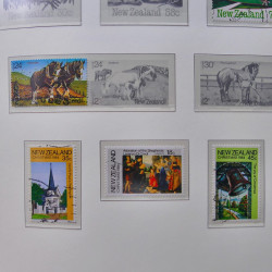 Collection timbres de Nouvelle Zélande 1931-2015 oblitérés en 2 albums Leuchtturm.