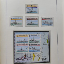 Collection timbres de Nouvelle Zélande 1931-2015 oblitérés en 2 albums Leuchtturm.