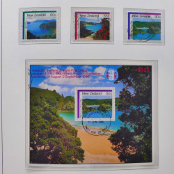 Collection timbres de Nouvelle Zélande 1931-2015 oblitérés en 2 albums Leuchtturm.