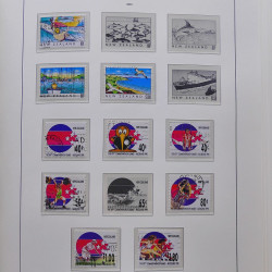 Collection timbres de Nouvelle Zélande 1931-2015 oblitérés en 2 albums Leuchtturm.