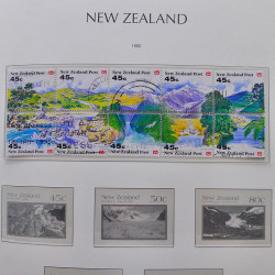 Collection timbres de Nouvelle Zélande 1931-2015 oblitérés en 2 albums Leuchtturm.