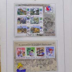 Collection timbres de Nouvelle Zélande 1931-2015 oblitérés en 2 albums Leuchtturm.