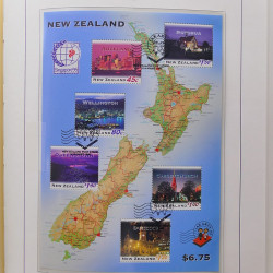 Collection timbres de Nouvelle Zélande 1931-2015 oblitérés en 2 albums Leuchtturm.