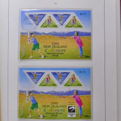 Collection timbres de Nouvelle Zélande 1931-2015 oblitérés en 2 albums Leuchtturm.