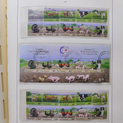 Collection timbres de Nouvelle Zélande 1931-2015 oblitérés en 2 albums Leuchtturm.