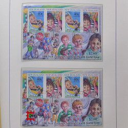 Collection timbres de Nouvelle Zélande 1931-2015 oblitérés en 2 albums Leuchtturm.