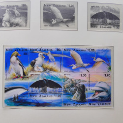 Collection timbres de Nouvelle Zélande 1931-2015 oblitérés en 2 albums Leuchtturm.