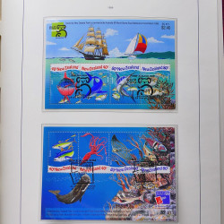 Collection timbres de Nouvelle Zélande 1931-2015 oblitérés en 2 albums Leuchtturm.