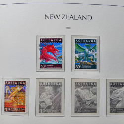 Collection timbres de Nouvelle Zélande 1931-2015 oblitérés en 2 albums Leuchtturm.