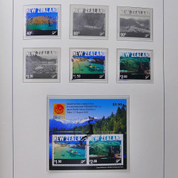 Collection timbres de Nouvelle Zélande 1931-2015 oblitérés en 2 albums Leuchtturm.