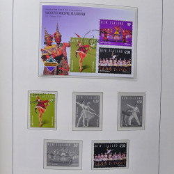 Collection timbres de Nouvelle Zélande 1931-2015 oblitérés en 2 albums Leuchtturm.