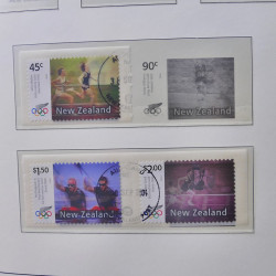 Collection timbres de Nouvelle Zélande 1931-2015 oblitérés en 2 albums Leuchtturm.