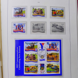 Collection timbres de Nouvelle Zélande 1931-2015 oblitérés en 2 albums Leuchtturm.