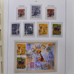 Collection timbres de Nouvelle Zélande 1931-2015 oblitérés en 2 albums Leuchtturm.