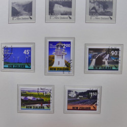 Collection timbres de Nouvelle Zélande 1931-2015 oblitérés en 2 albums Leuchtturm.