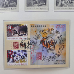 Collection timbres de Nouvelle Zélande 1931-2015 oblitérés en 2 albums Leuchtturm.