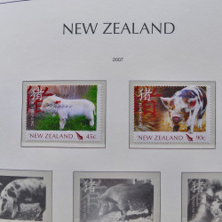 Collection timbres de Nouvelle Zélande 1931-2015 oblitérés en 2 albums Leuchtturm.