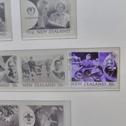 Collection timbres de Nouvelle Zélande 1931-2015 oblitérés en 2 albums Leuchtturm.