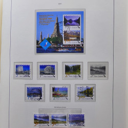 Collection timbres de Nouvelle Zélande 1931-2015 oblitérés en 2 albums Leuchtturm.