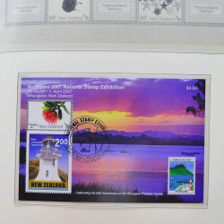 Collection timbres de Nouvelle Zélande 1931-2015 oblitérés en 2 albums Leuchtturm.