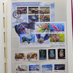 Collection timbres de Nouvelle Zélande 1931-2015 oblitérés en 2 albums Leuchtturm.
