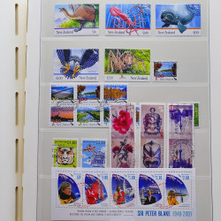 Collection timbres de Nouvelle Zélande 1931-2015 oblitérés en 2 albums Leuchtturm.
