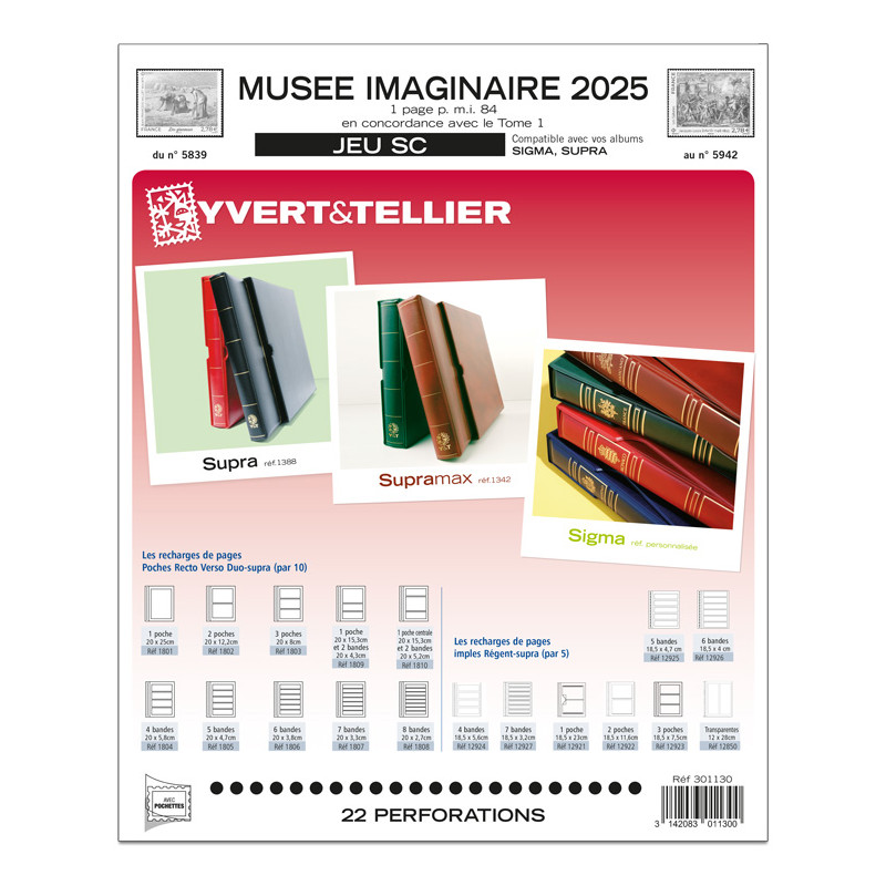 Jeux SC France Musée Imaginaire 2025 avec pochettes.