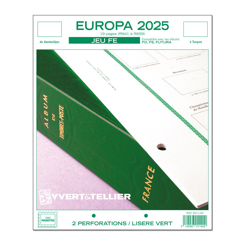 Jeux FE Europa 2025 sans pochettes.