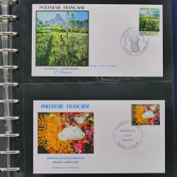 Collection enveloppes FDC Polynésie Française 1987-1992 en 2 albums.