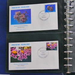 Collection enveloppes FDC Polynésie Française 1987-1992 en 2 albums.