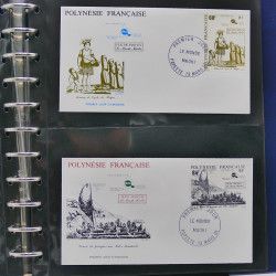 Collection enveloppes FDC Polynésie Française 1987-1992 en 2 albums.