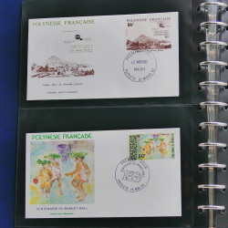 Collection enveloppes FDC Polynésie Française 1987-1992 en 2 albums.