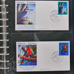 Collection enveloppes FDC Polynésie Française 1987-1992 en 2 albums.