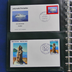 Collection enveloppes FDC Polynésie Française 1987-1992 en 2 albums.