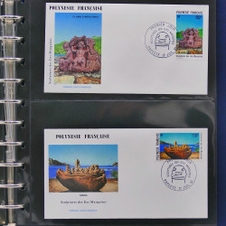 Collection enveloppes FDC Polynésie Française 1987-1992 en 2 albums.