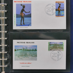 Collection enveloppes FDC Polynésie Française 1987-1992 en 2 albums.