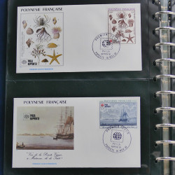 Collection enveloppes FDC Polynésie Française 1987-1992 en 2 albums.