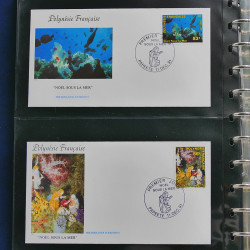 Collection enveloppes FDC Polynésie Française 1987-1992 en 2 albums.