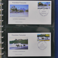 Collection enveloppes FDC Polynésie Française 1987-1992 en 2 albums.